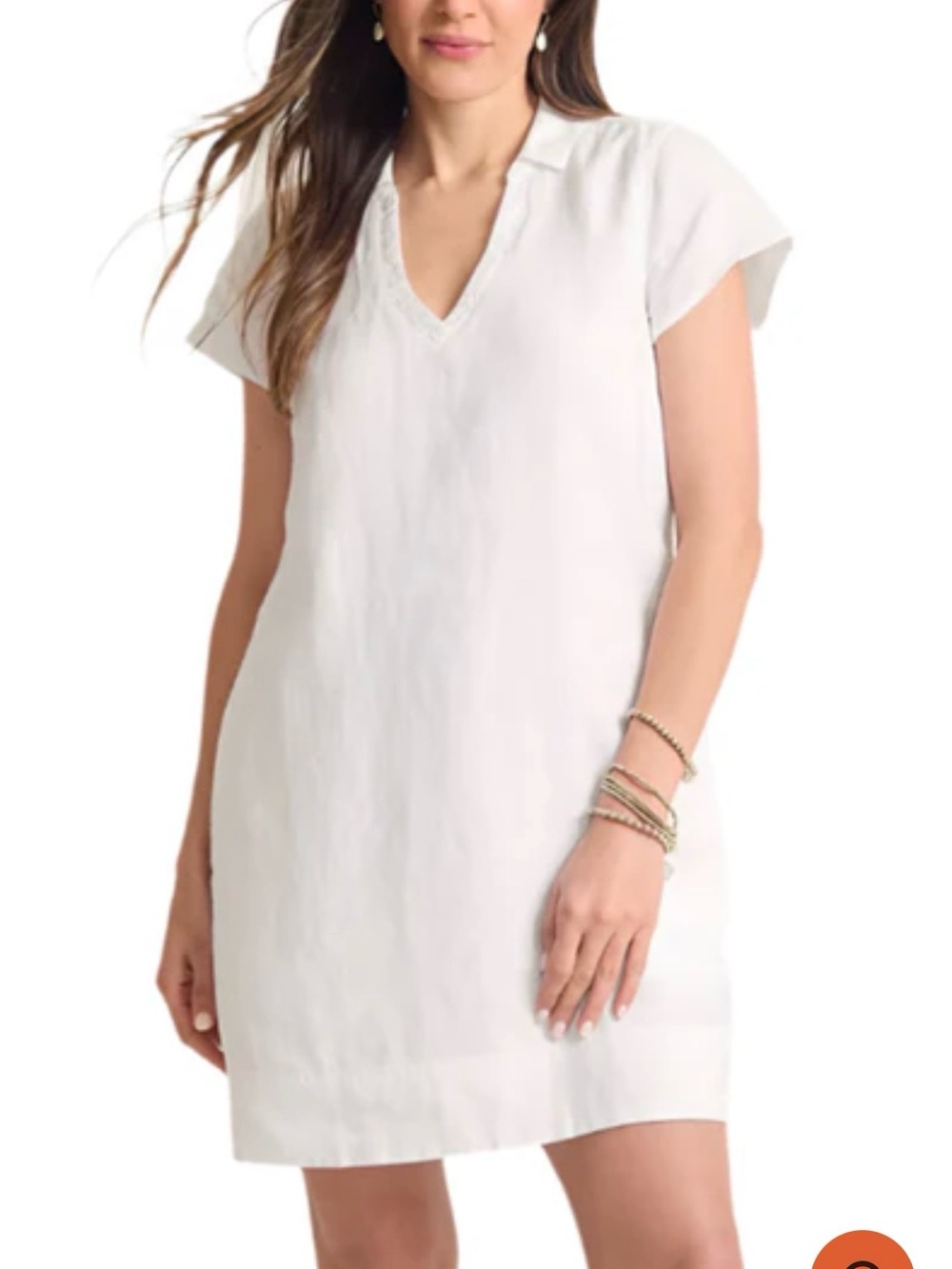 Tommy Bahama
 Two Palms Short-Sleeve Linen Collared
Dress